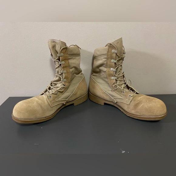 Belleville Mens Military Combat Boots Sz 10.5R Work boot Steel Toe - Picture 5 of 14